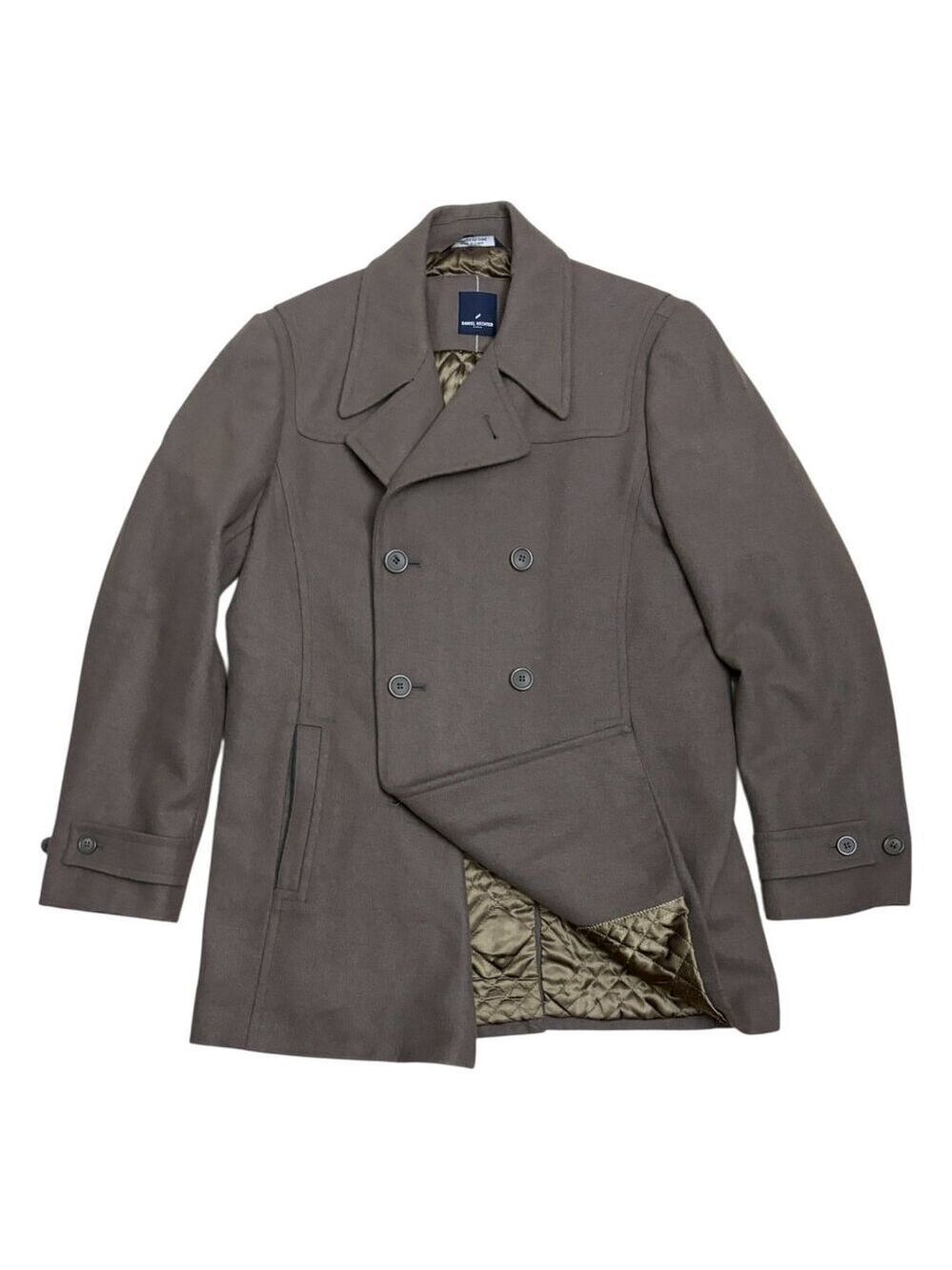 DANIEL HECHTER Designer Insulated Business Casual Pea Coat Mens Small